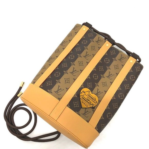 Authentic LOUIS VUITTON M45968 Monogram Randonnee Messenger stripe NIGO Shoulder - Picture 5 of 15